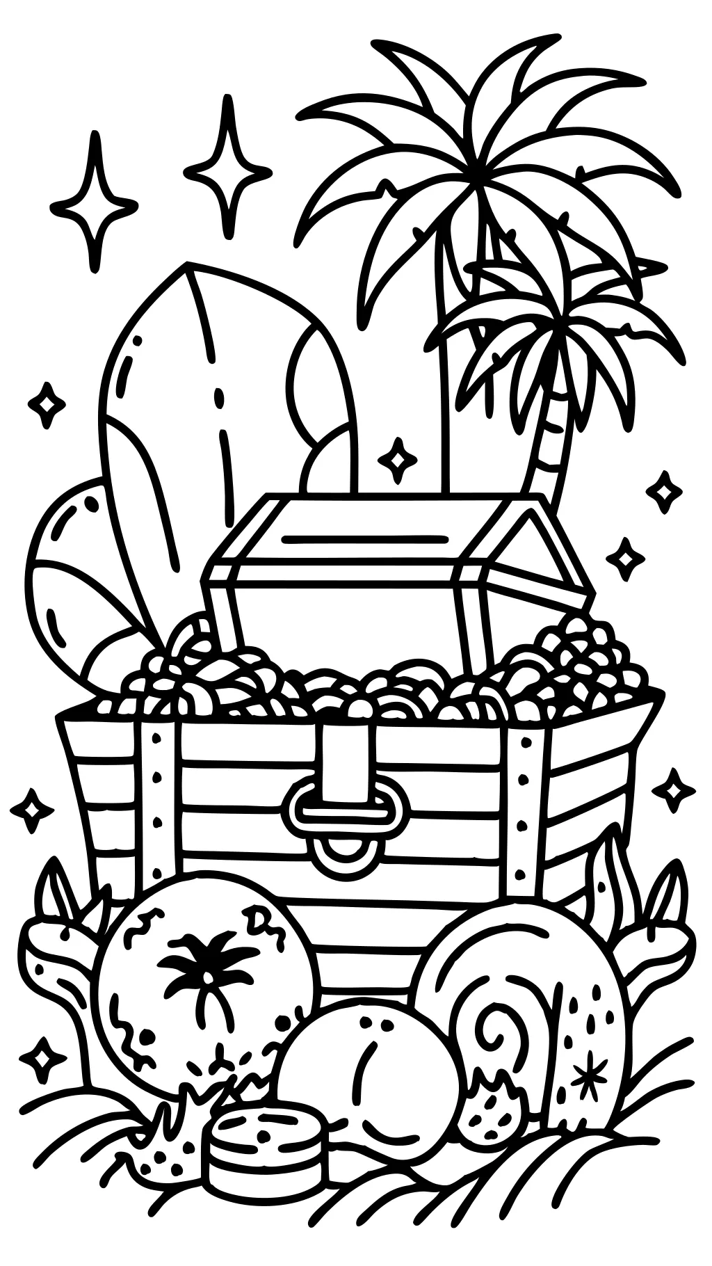 treasure coloring page